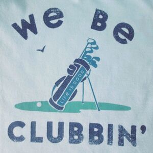 Life Is Good Women's WE BE CLUBBIN Crusher Tee Short Sleeve Tee Large Green